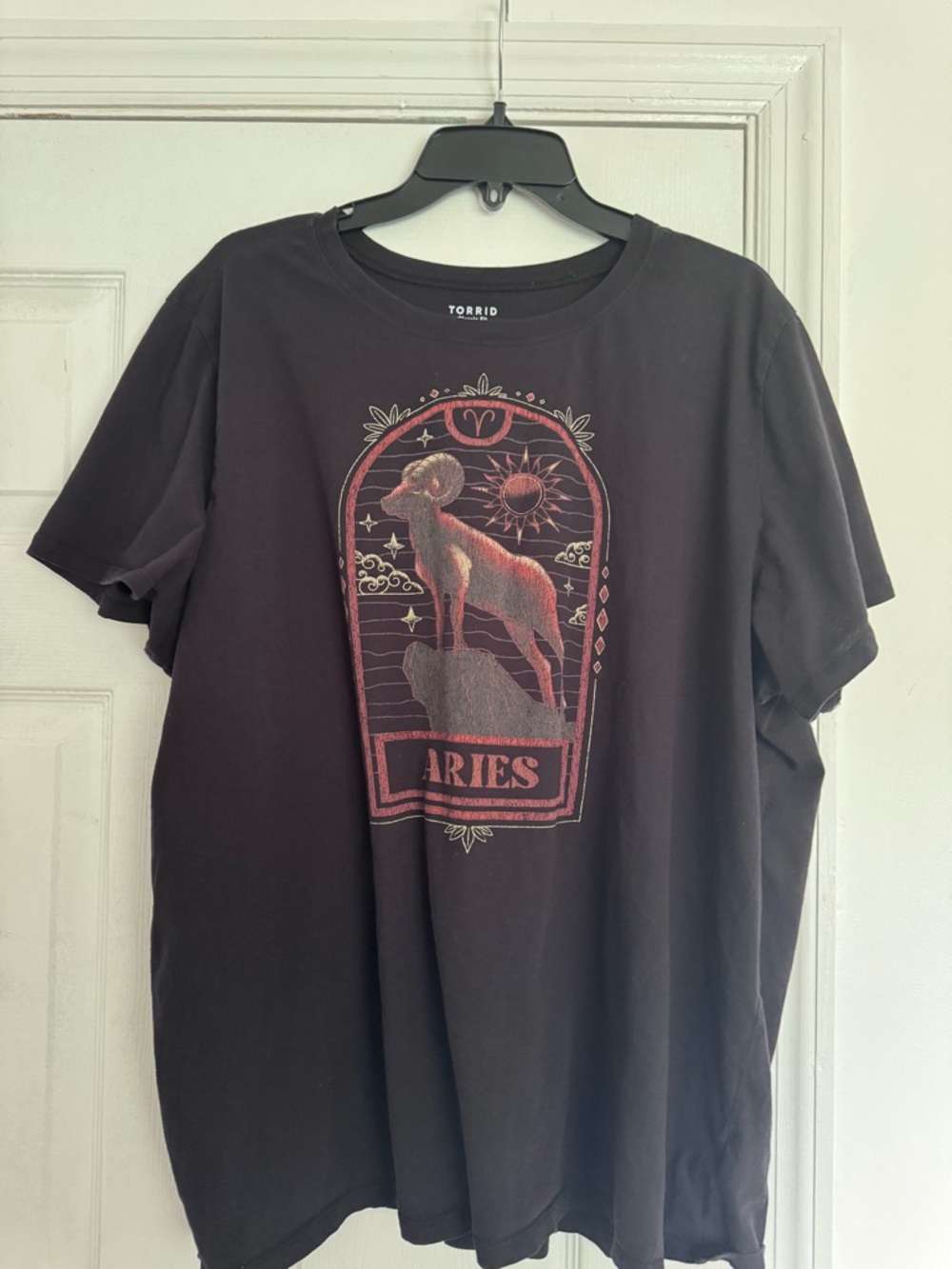 torrid Black Tee with Red Aries Graphic